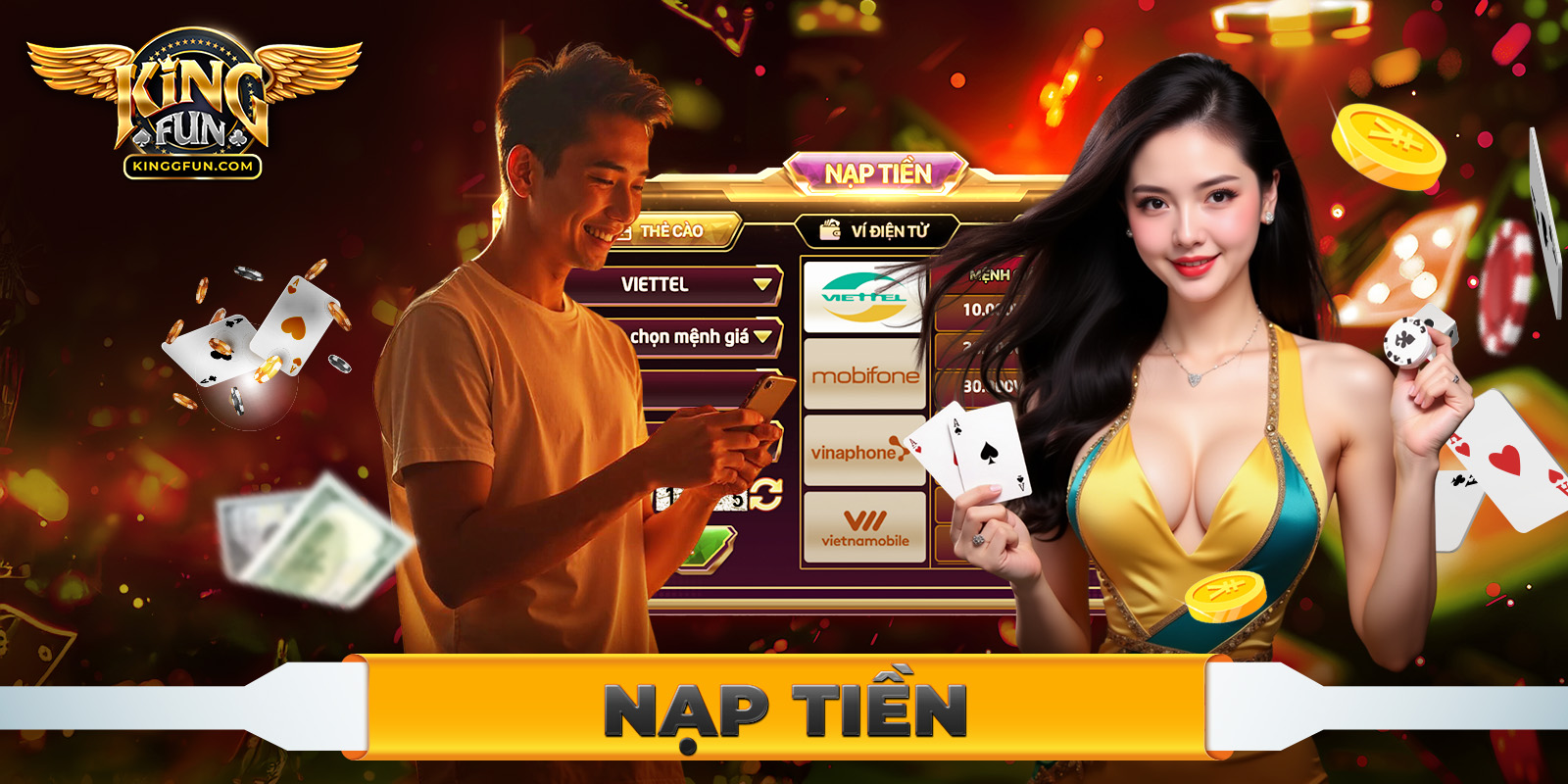 Quy trình nạp tiền tại hệ thống cá cược Kingfun